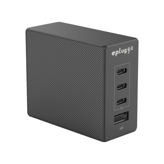 Eplugit 100W GaN Charger with 3 Type-C Ports and 1 USB-A Port